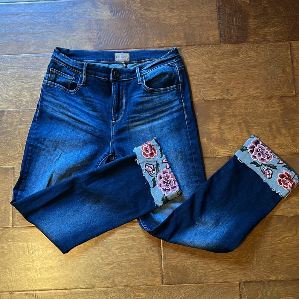 Driftwood Colette Jeans with Floral Cuffs
